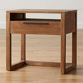 Tongue And Groove Furniture Crate Barrel Linea Ii Natural Nightstand