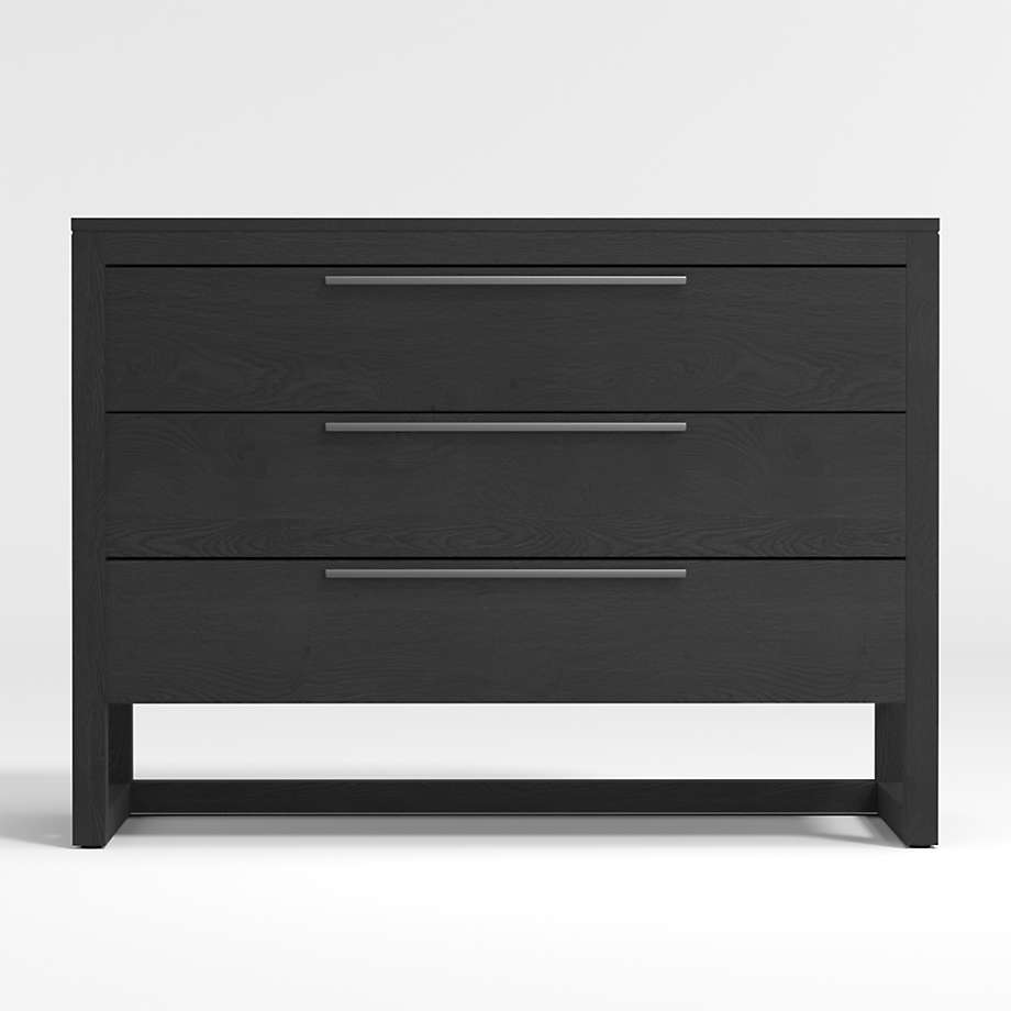 Linea Black 3 Drawer Chest Reviews Crate And Barrel