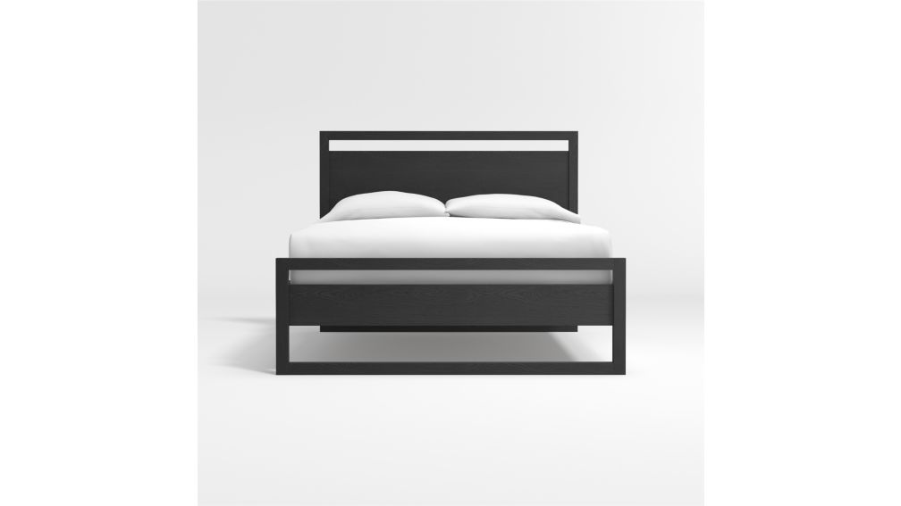 Linea Black Full Bed Crate and Barrel