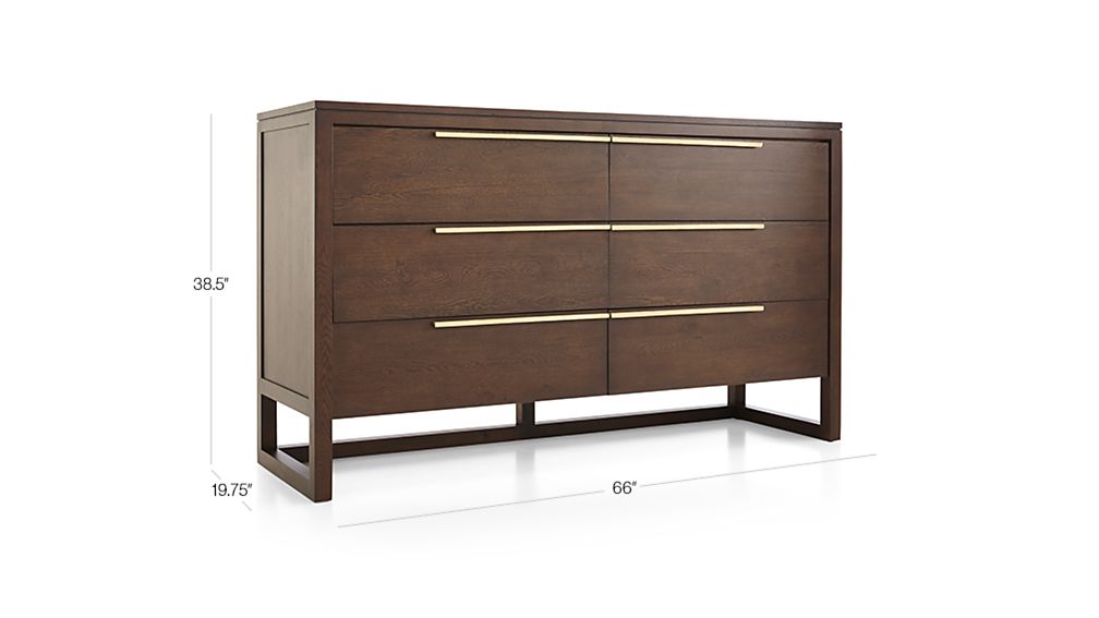 Linea Mocha 6 Drawer Dresser Reviews Crate And Barrel