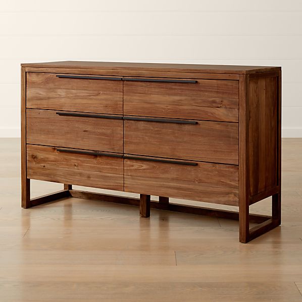 Linea Natural 6 Drawer Dresser Reviews Crate And Barrel