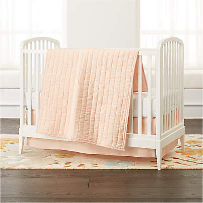 light pink baby bedding
