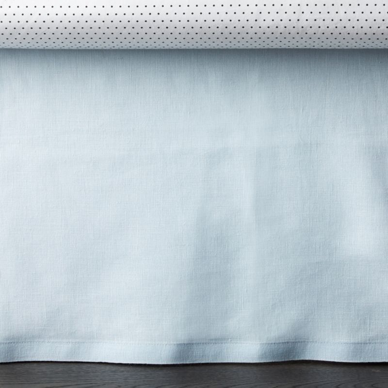 baby blue crib skirt