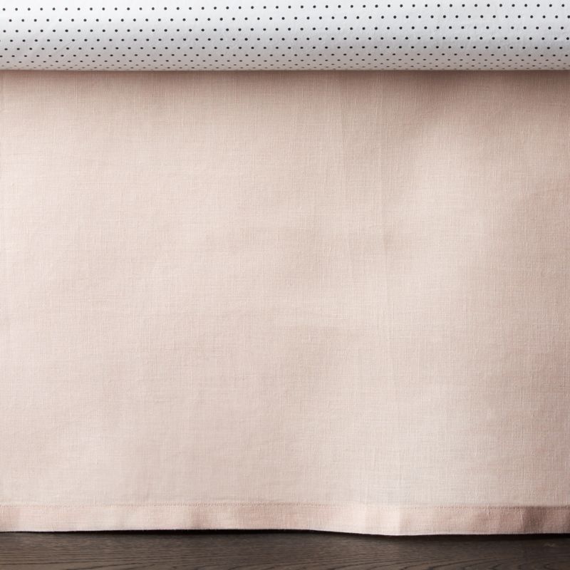 pale pink crib skirt