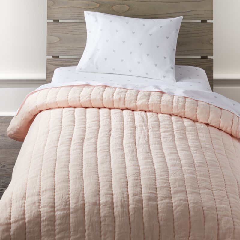 Linen Light Pink Toddler Bedding Crate And Barrel