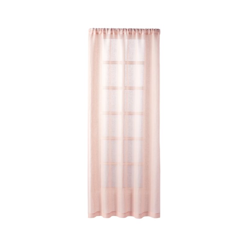 Linen Sheer Peach Curtain Panel 52 X108 Reviews Crate And