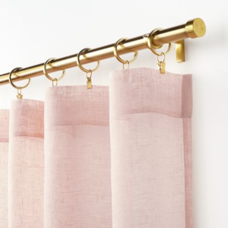 Linen Sheer Peach Curtain Panel Crate And Barrel