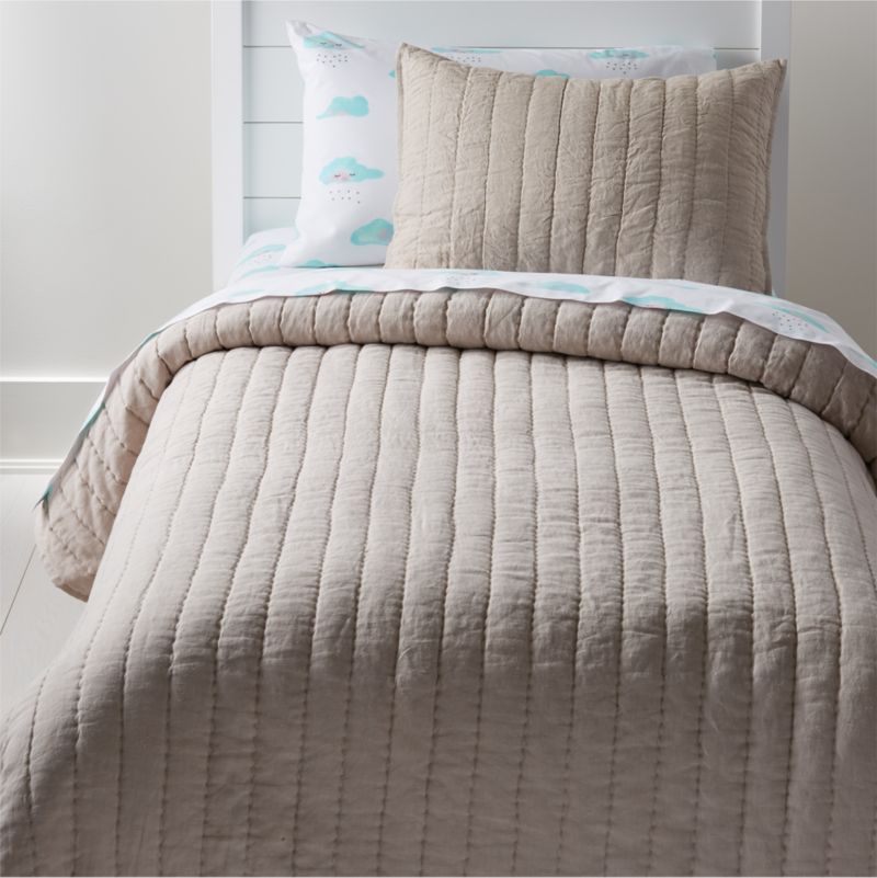 Linen Grey Quilt Crate And Barrel