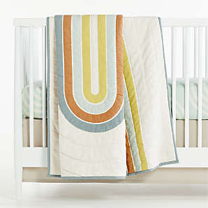 modern neutral crib bedding