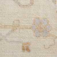 Lisse Wool Traditional Hand-Knotted Ivory Rug Swatch 12"x18"