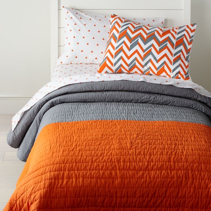 orange kids bedding