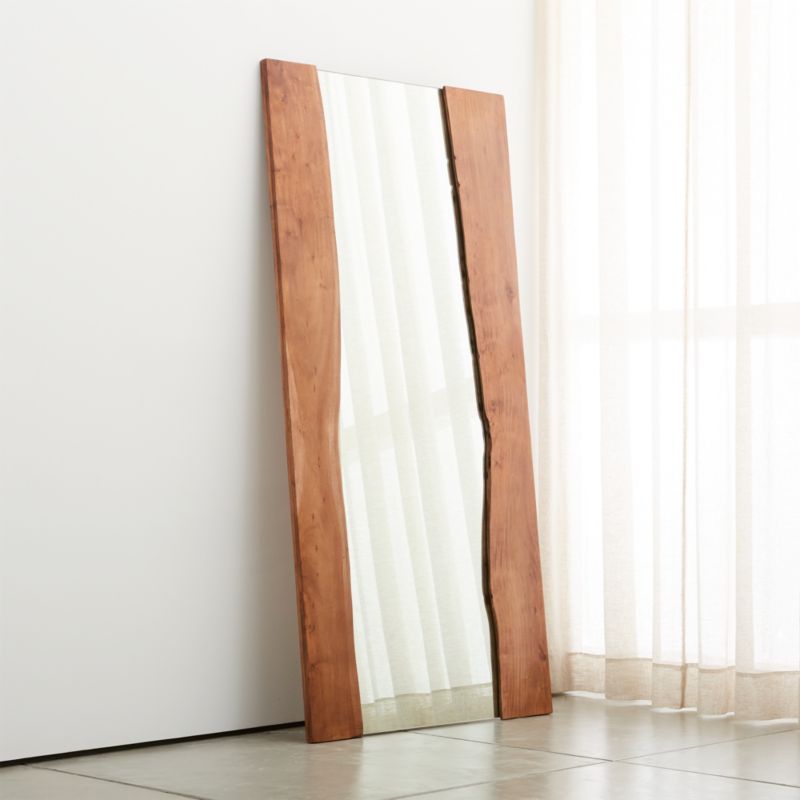 Live Edge Large Floor Mirror Crate and Barrel