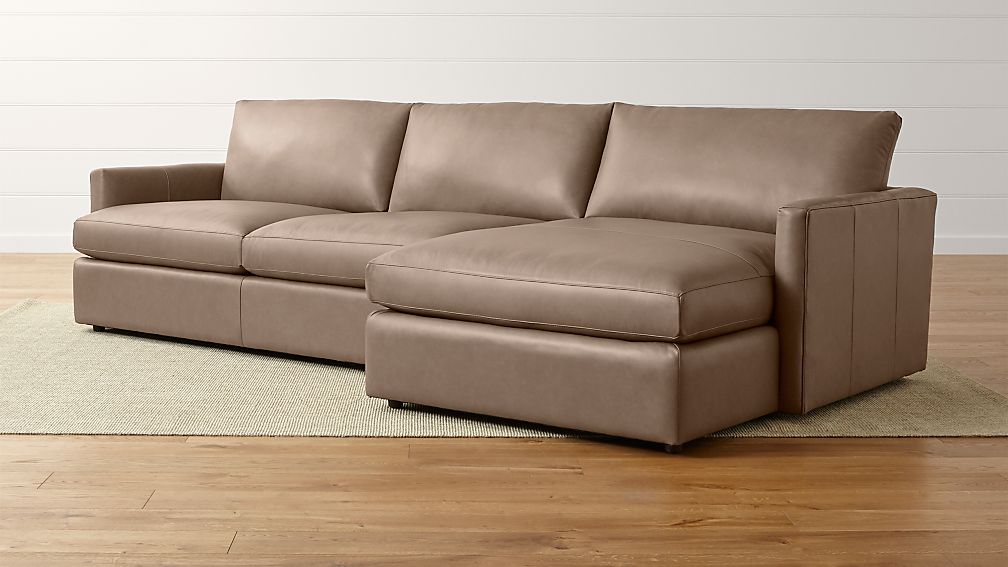 leather left arm chaise sofa