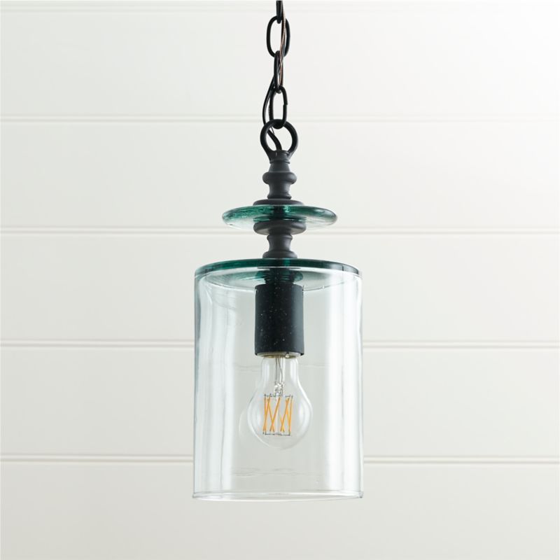 Loden Recycled Glass Pendant Light Crate And Barrel