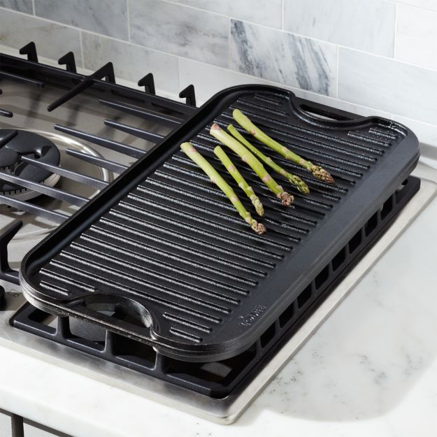 Lodge Reversible Griddle + Reviews Crate and Barrel