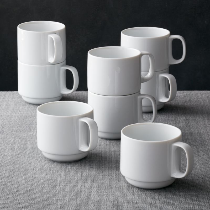 Logan Stacking Mugs, Set of 8 + Reviews | Crate and Barrel