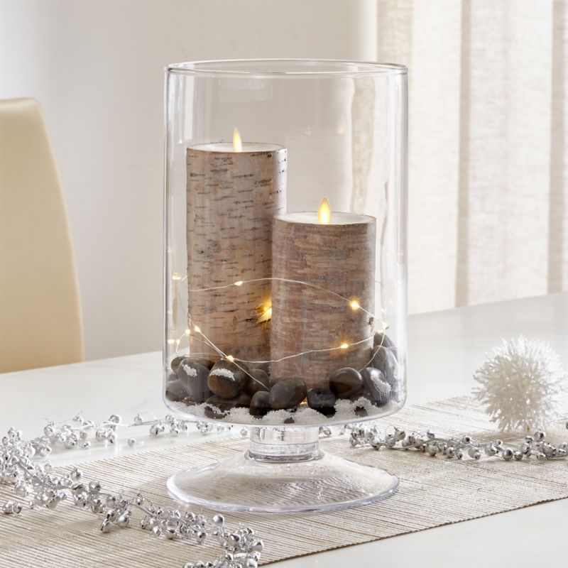 London Large Clear Hurricane Candle Holder Crate and Barrel