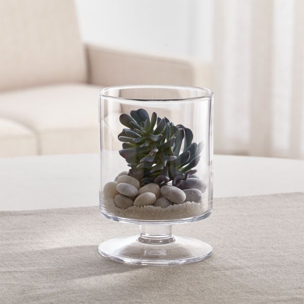 London Large Clear Hurricane Candle Holder Crate and Barrel