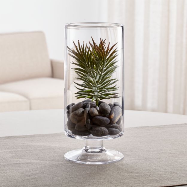 London Large Clear Hurricane Candle Holder Crate and Barrel