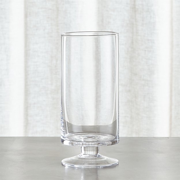 London Narrow Short Glass Hurricane Candle Holder | Crate ...