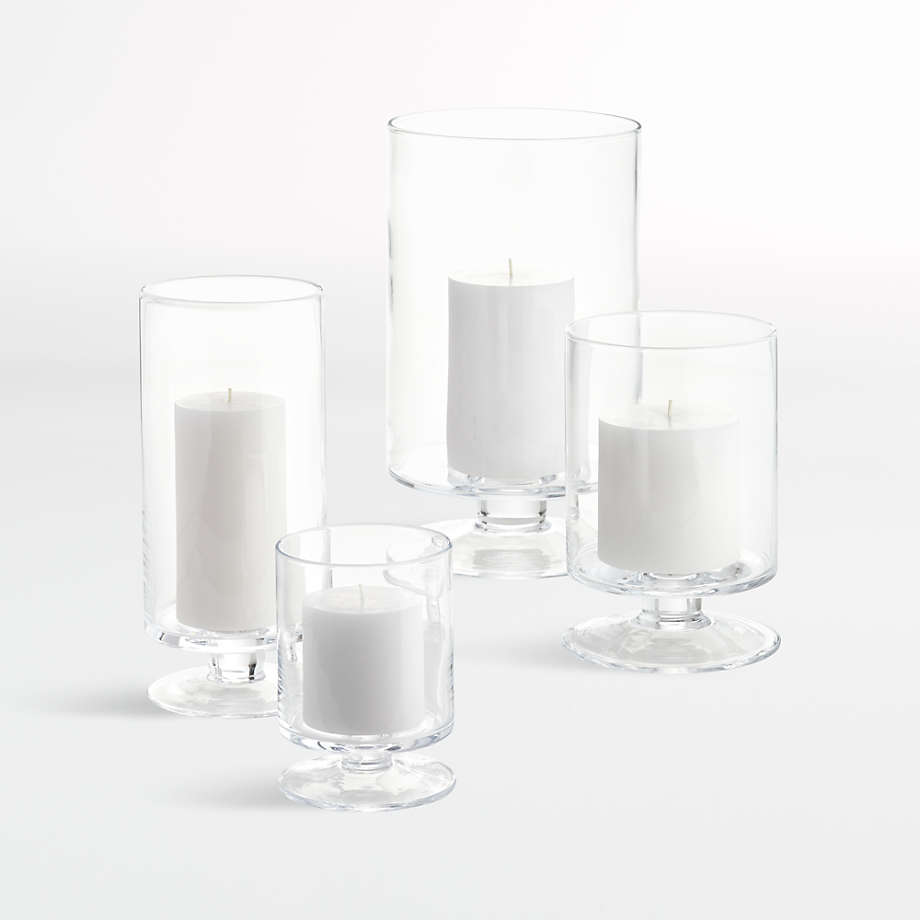 London Glass Hurricane Candle Holders Crate and Barrel
