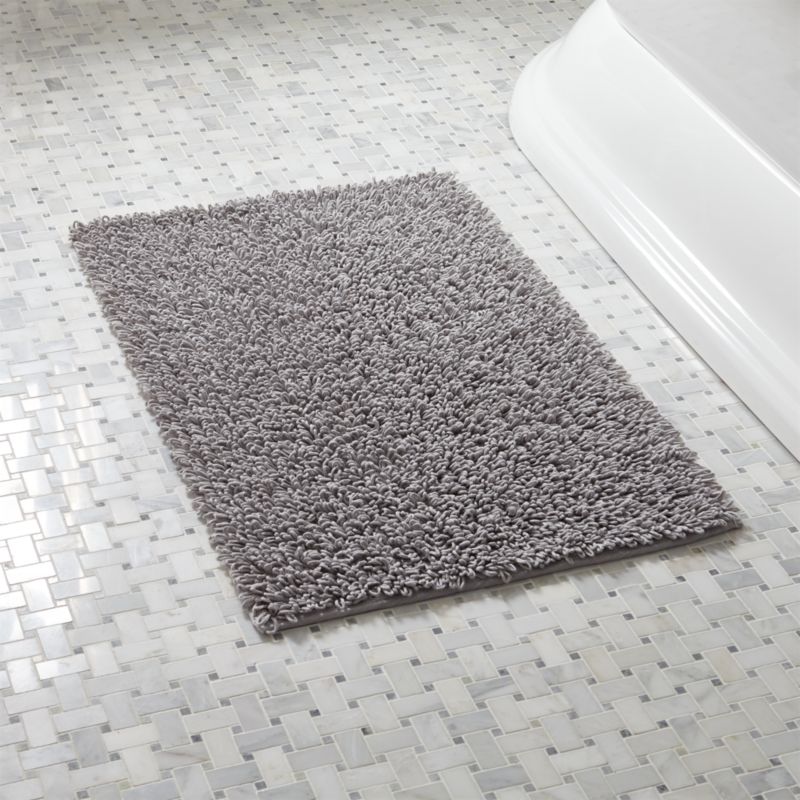 Loop Light Grey Bath Rug   Reviews  Crate and Barrel