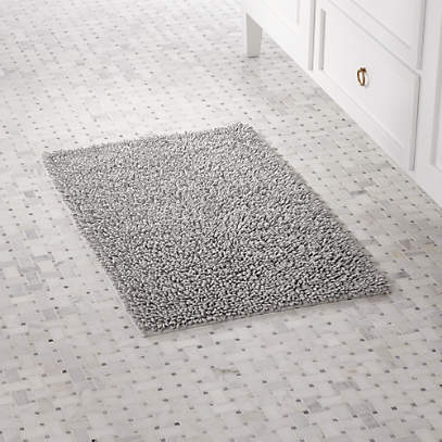 Loop Silver Bath Rug Reviews Crate And Barrel