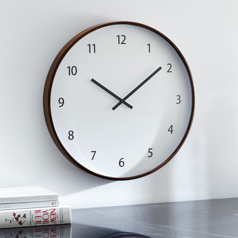 Shop Lorne Large Wall Clock + Reviews | Crate and Barrel from Crate and Barrel on Openhaus