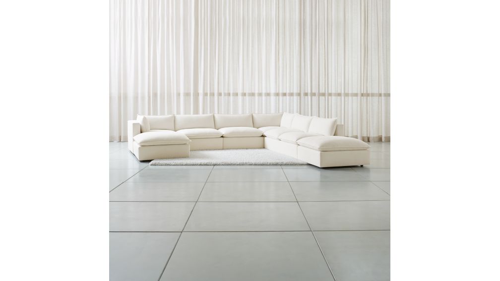Lotus Modular 7Piece Low Sectional + Reviews Crate and Barrel