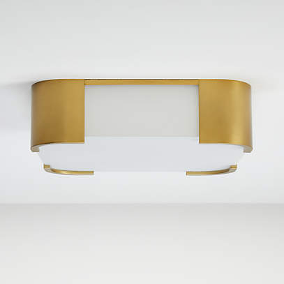 Louis Brass Rectangular Flush Mount Light Crate And Barrel