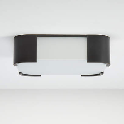 Louis Bronze Rectangular Flush Mount Light Crate And Barrel
