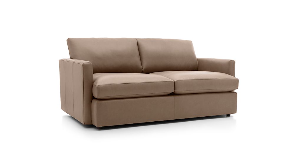 lounge ii petite leather sofa