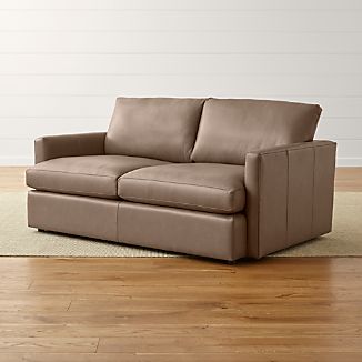 Narrow Sofas Crate And Barrel Lounge Ii Pee Leather Apartment Sofa
