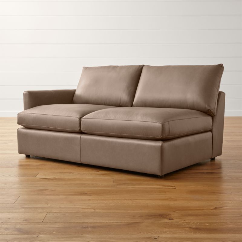 Lounge II Leather Left Arm Apartment Sofa Crate and Barrel