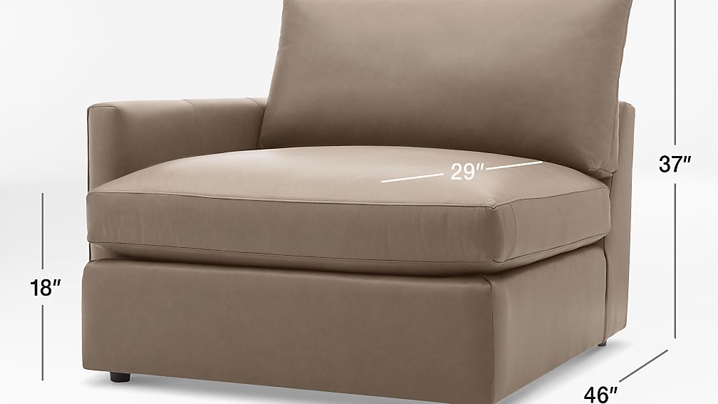 Lounge II Leather Left Arm Chair + Reviews Crate and Barrel