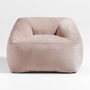 Image of Classic Mauve Organic Cotton Velvet Corduroy Kids Lounge Chair