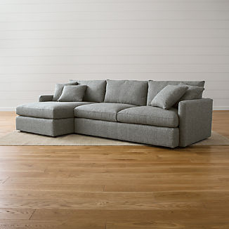 Small Scale Sectional Sofas Crate And Barrel Lounge Ii 2 Piece Sectional Sofa