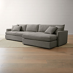 Lounge Ii 2 Piece Double Chaise Sectional Sofa Reviews Crate And Lounge Ii 2 Piece Right Arm Double Chaise Sectional Sofa