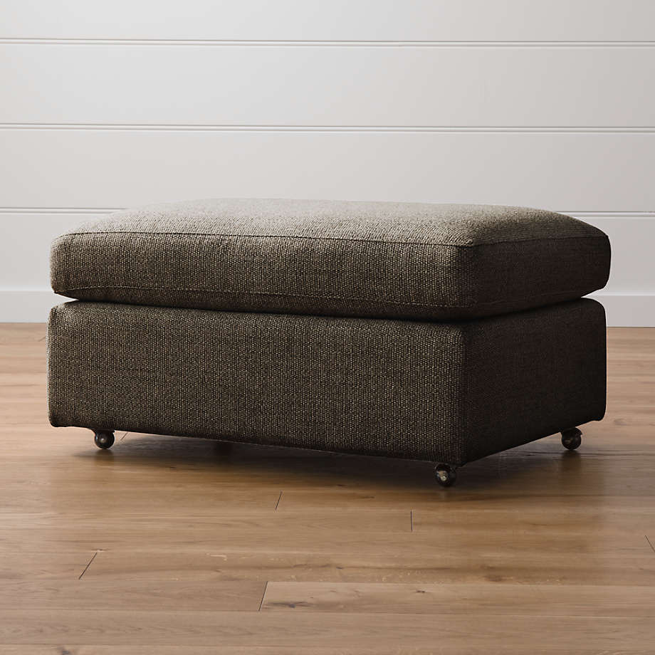 Lounge II Petite 37" Ottoman with Casters Crate and Barrel Canada