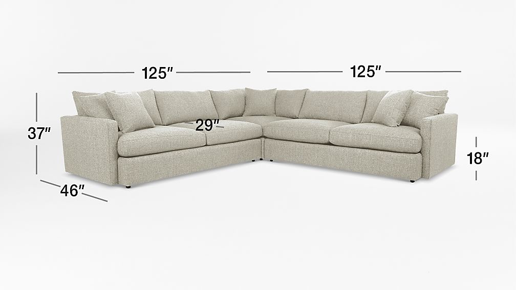 Sectional Lounge Sofa + Reviews | Crate and Barrel