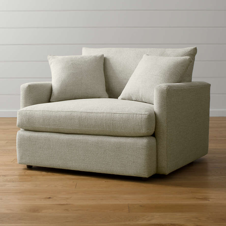Lounge II Beige Chair and a Half + Reviews | Crate and Barrel
