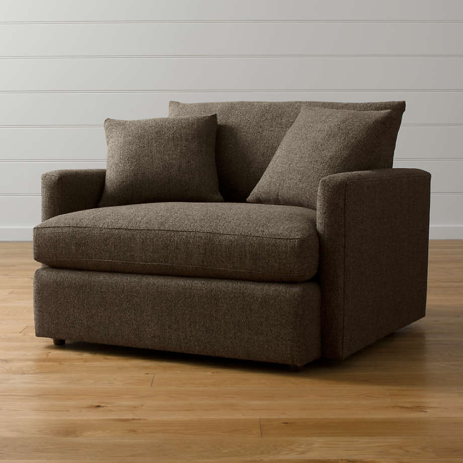 Lounge II Brown Chair and a Half + Reviews | Crate and Barrel