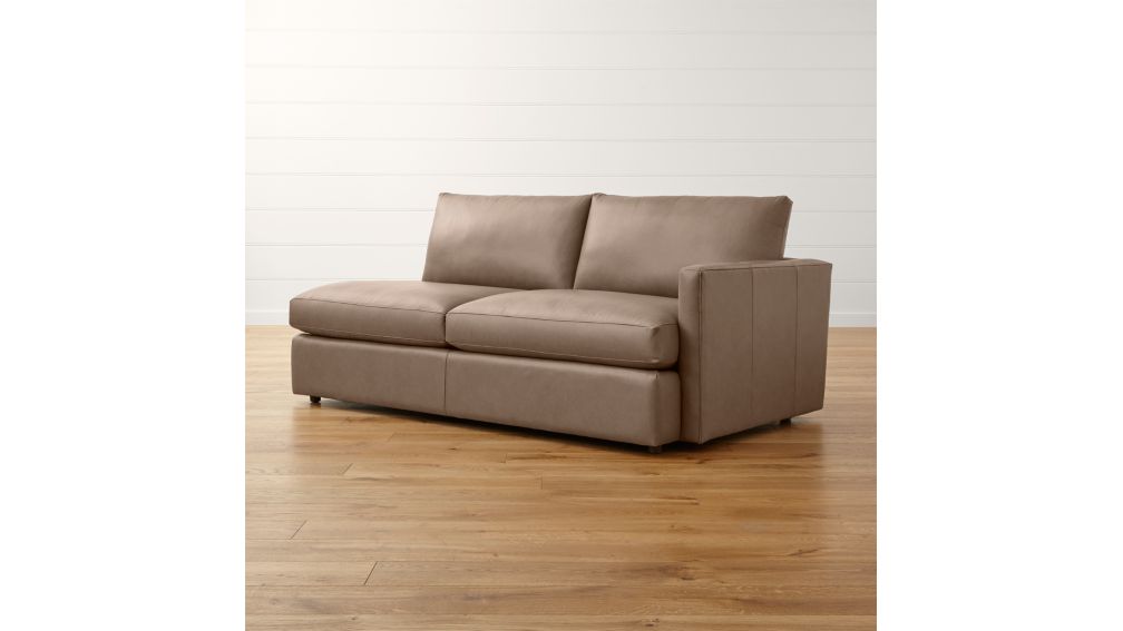 right arm sofa leather