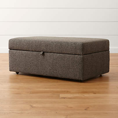 grey ottoman with tray