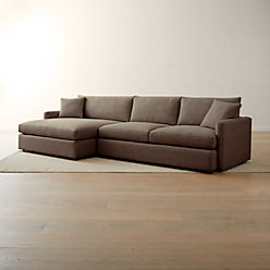 Lounge Ii Pee Sectional Sofa Reviews Crate And Barrel Lounge Ii Pee 2 Piece Left Arm Double Chaise Sectional Sofa