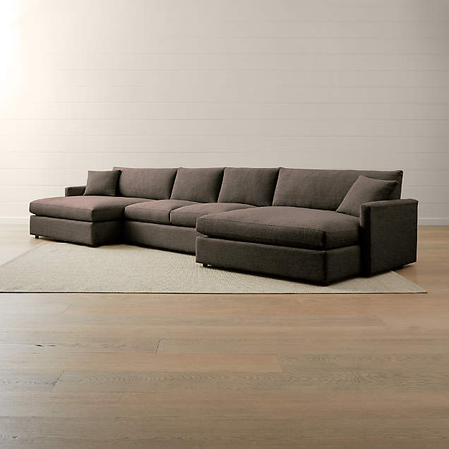 Lounge II Petite 2Piece Double Chaise Sectional Sofa Crate and Barrel