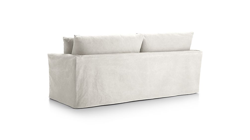 Lounge II White Denim Sofa Crate and Barrel