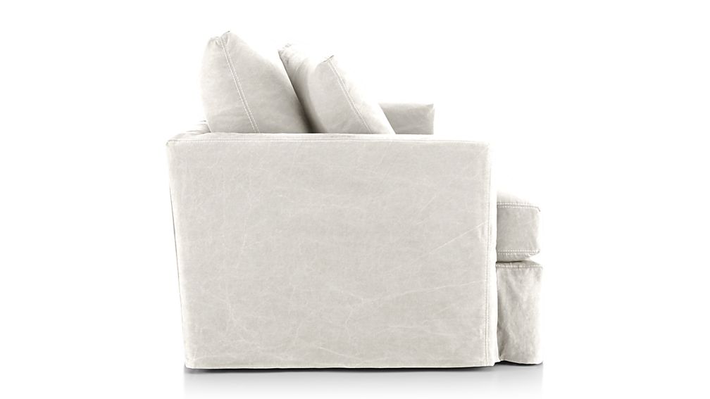 Lounge II White Denim Sofa Crate and Barrel