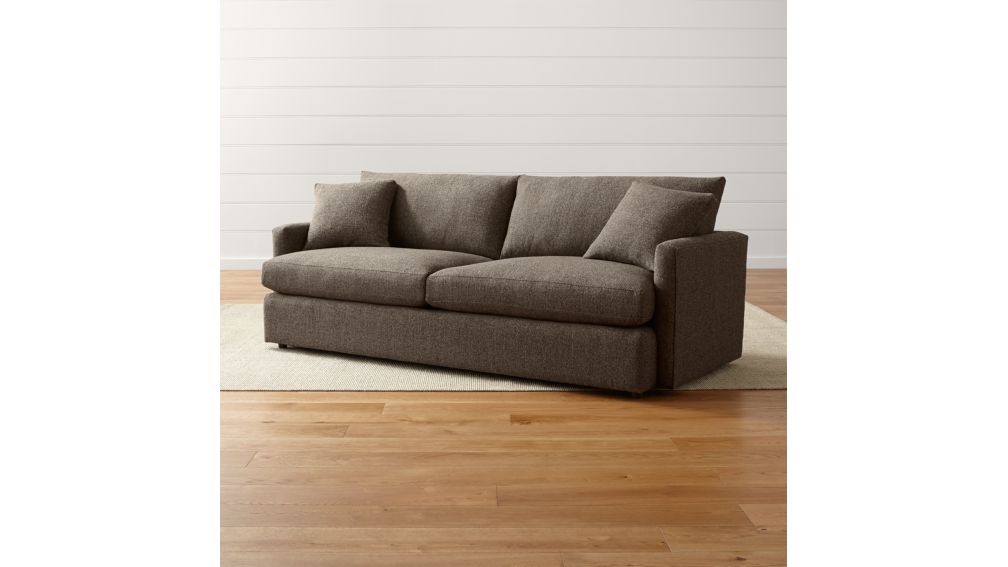 lounge ii petite leather sofa