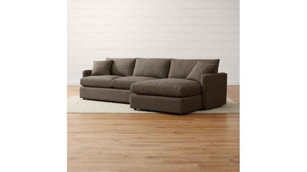 Lounge II Shallow Sectional Sofa + Reviews Crate and Barrel